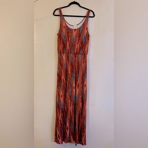 Ella Moss Maxi Dress Boho Southwest Vibe Lined Sz Large Gorgeous